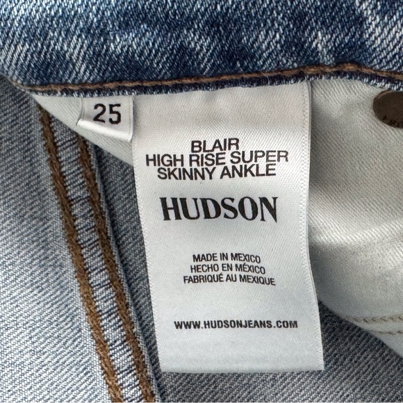 Hudson Blair Jeans Light Blue High Rise Skinny Ankle  Size: 25 - Picture 8 of 12